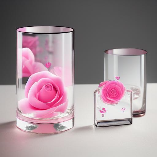LOVE ROSES  NEW PIREX GLASS